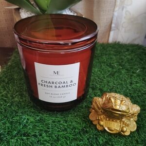 Charcoal & Bamboo Scented Candle 13oz  Wood Wick
